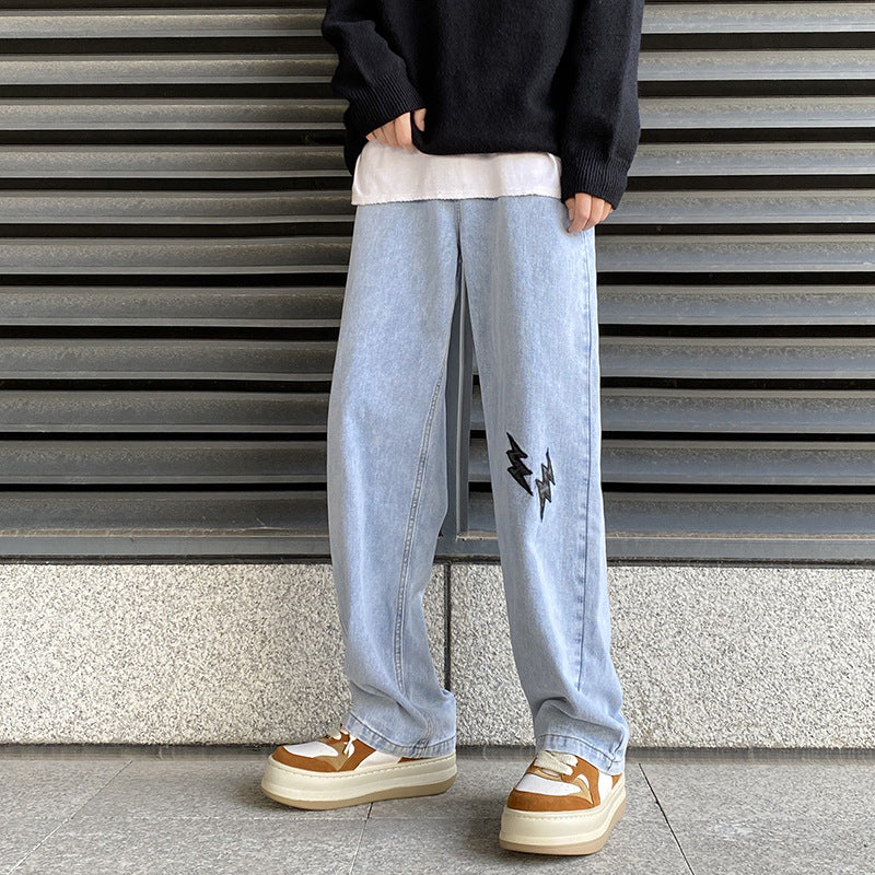 Men Jeans Straight-Leg Pants