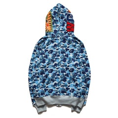 Bathing Ape Hoodie Camouflage Alphabet Embroidery Shark Hooded