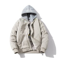 Men Vintage Jackets Thickened baseball jersey Simple embroidery Couple trendy stand-up collar jacket