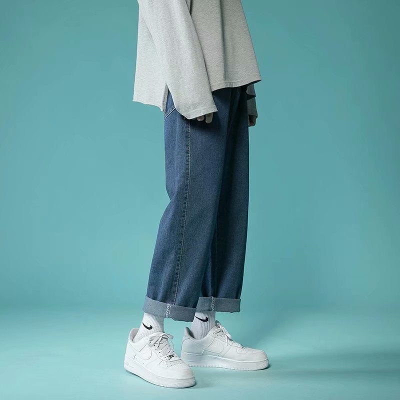 Men Jeans Summer Loose Straight Casual Pants