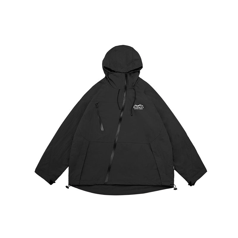 Unisex Jacket Loose Outdoor Hooded Jacket Shell Jacket