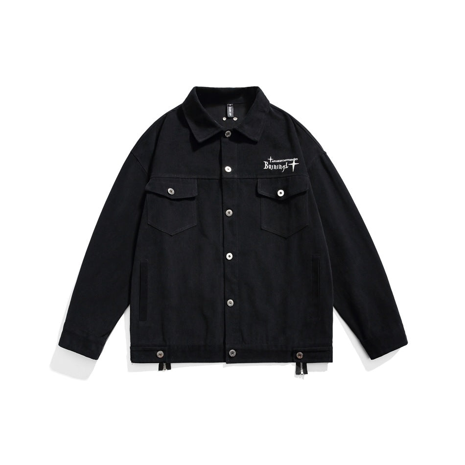 Unisex Jacket Vintage Zipper Loose Jacket
