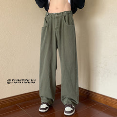 Men Jeans Black Vintage Jeans Oversize Overalls