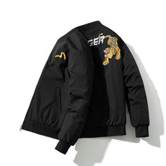 Men Vintage Jackets Trendy Baseball Jacket Flight Jacket Embroidered Cotton Jacket