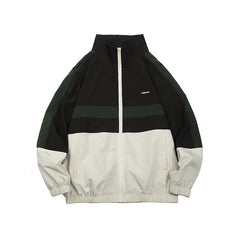 Unisex Jacket Vintage Sports Jacket Loose Half Zipper Pullover Coat