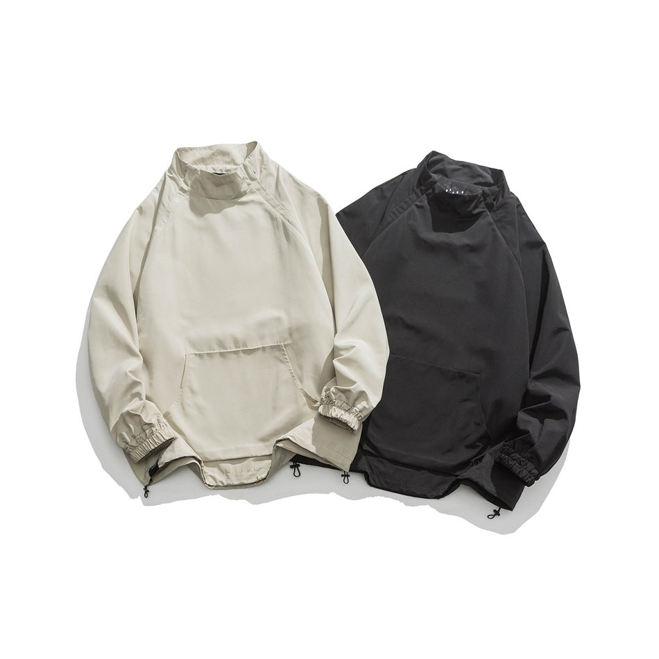 Unisex Jacket Stand Collar Jacket Men's Loose Mechanical Style Outdoor Jacket Coat