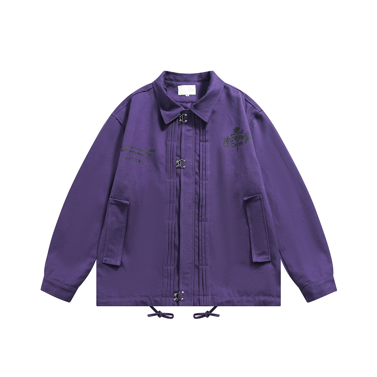 Unisex Jacket Workwear Jacket Lapel Loose Motorcycle Jacket