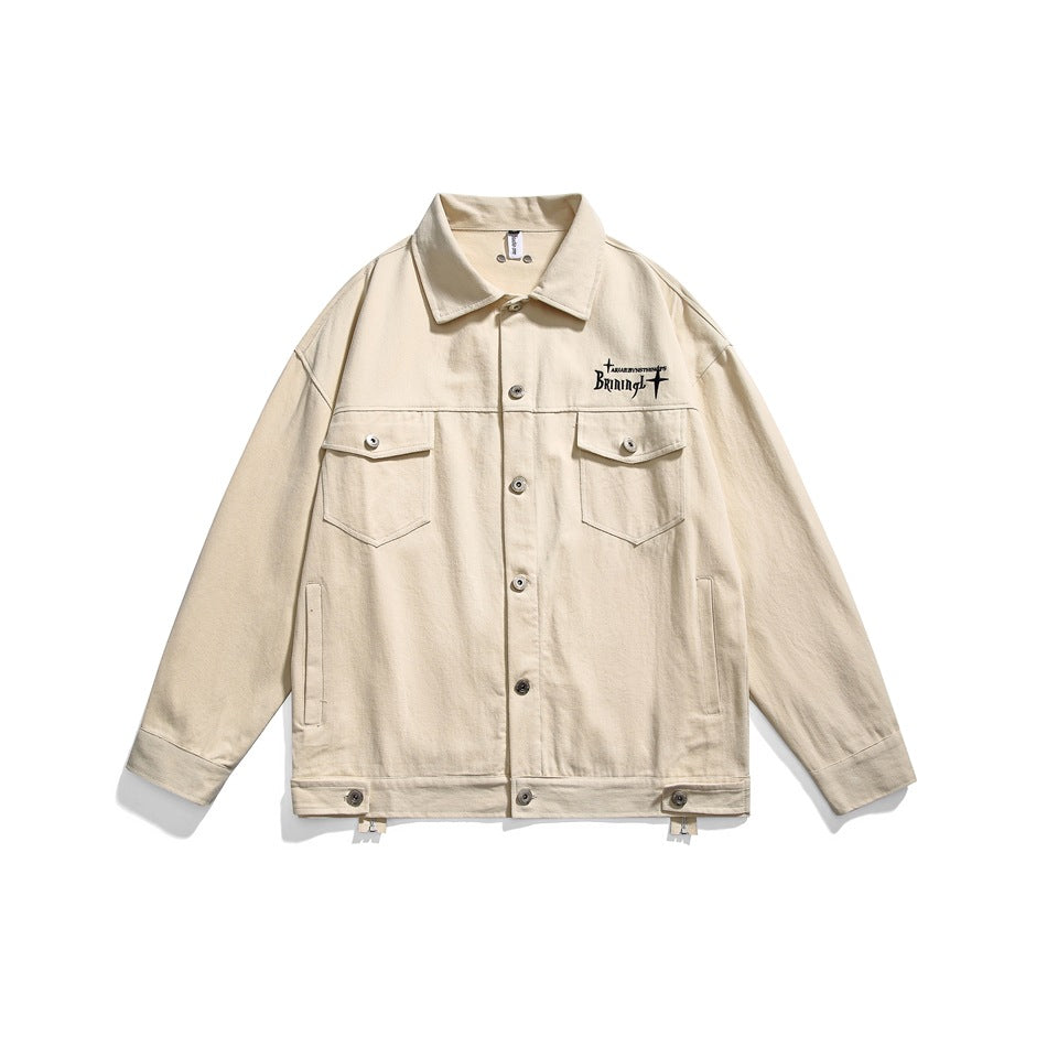 Unisex Jacket Vintage Zipper Loose Jacket