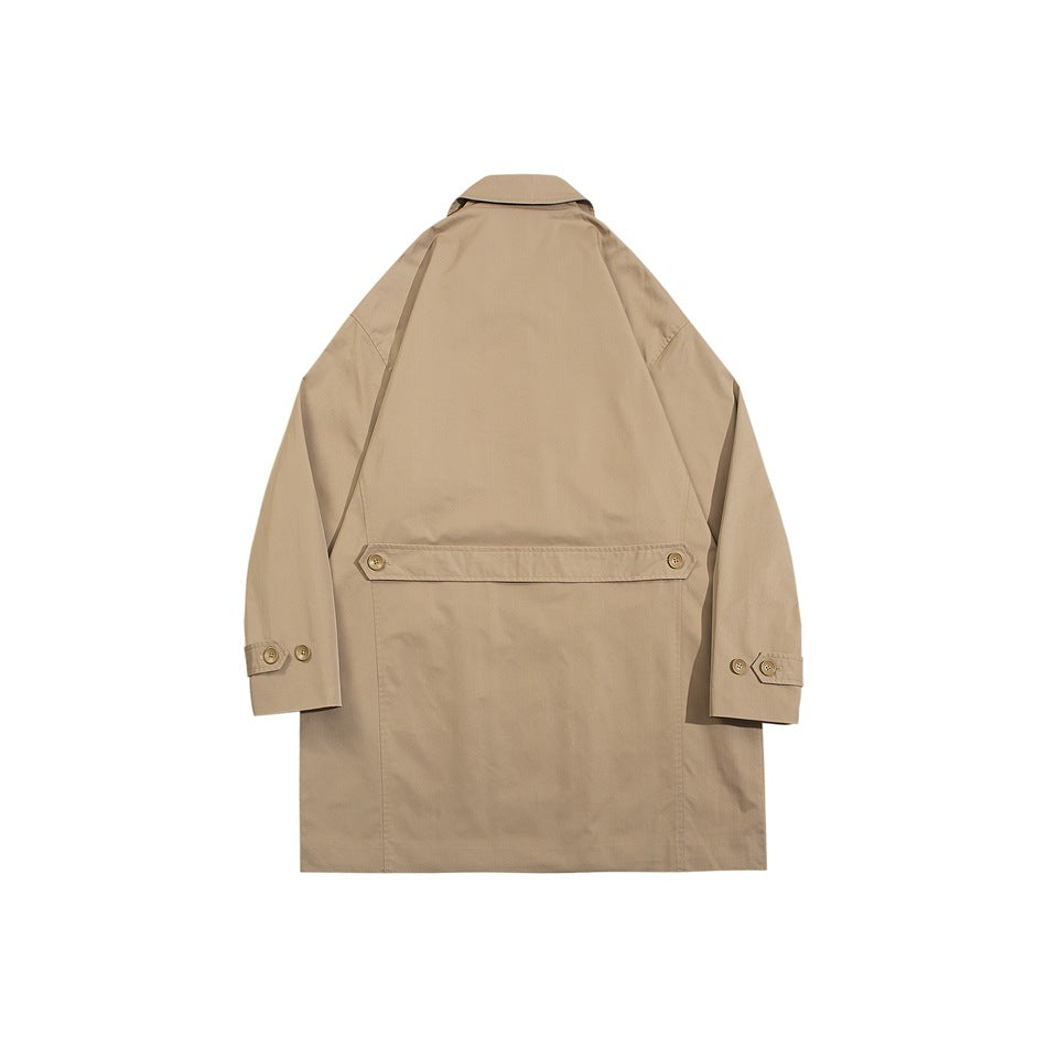 Unisex Jacket Retro Workwear Mid-Length Loose Fall Winter Coat