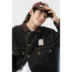 Unisex Jacket Denim Coat Autumn Retro Loose Design Jacket