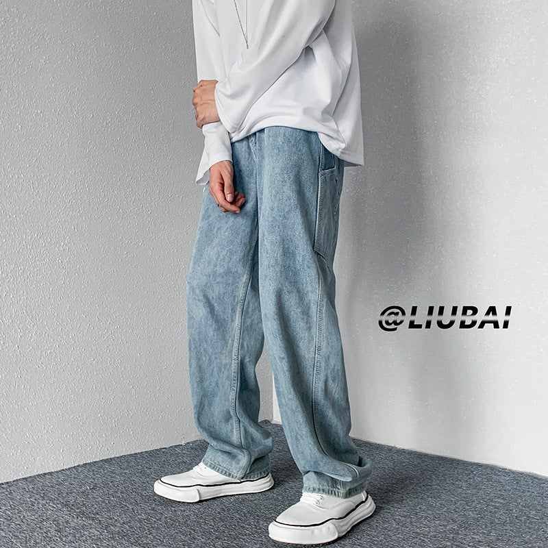 Men Jeans Fall Winter Overalls