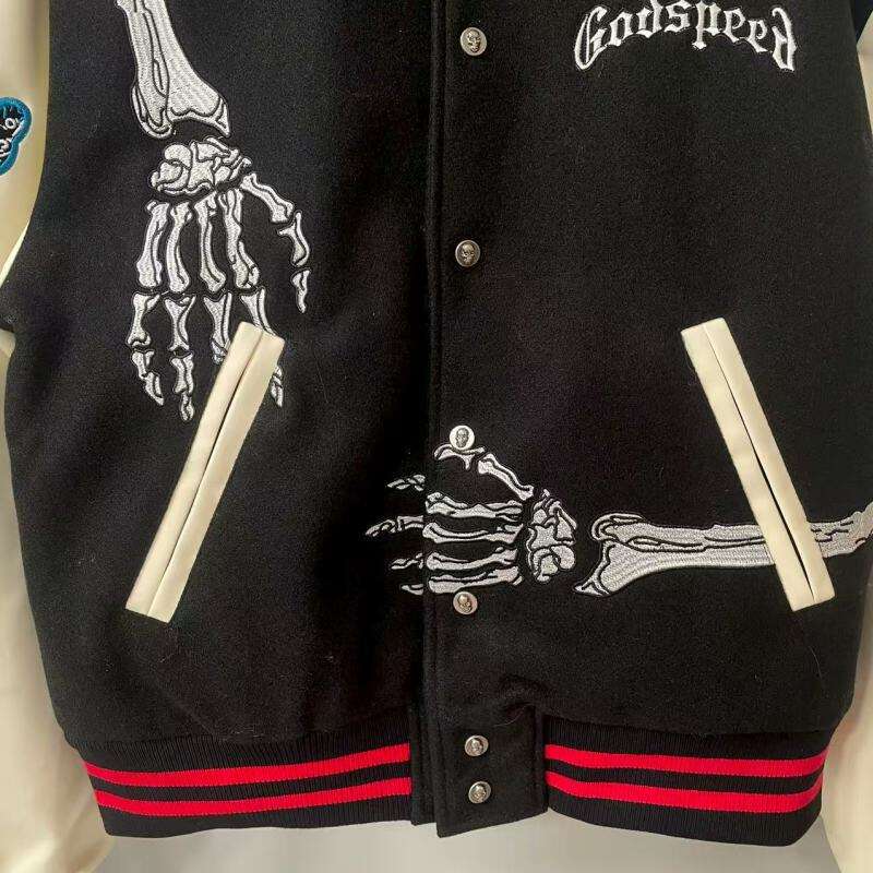 Godspeed Jacket  Baseball Jersey Jacket Embroidered Loose Stand Up Collar