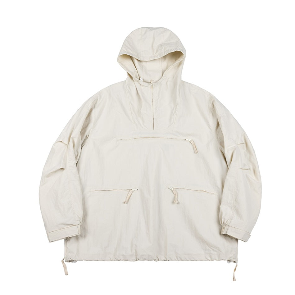 Unisex Jacket Retro Workwear Hooded Jacket Men's Loose Casual Spring and Autumn Coat