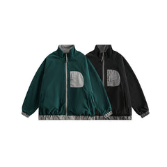 Unisex Jacket Vintage Double-Sided Men's Stand Collar Spring and Autumn Coat