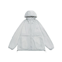 Unisex Jacket Waterproof Exercise Hooded Coat Men and Women Couple Loose Top Jacket