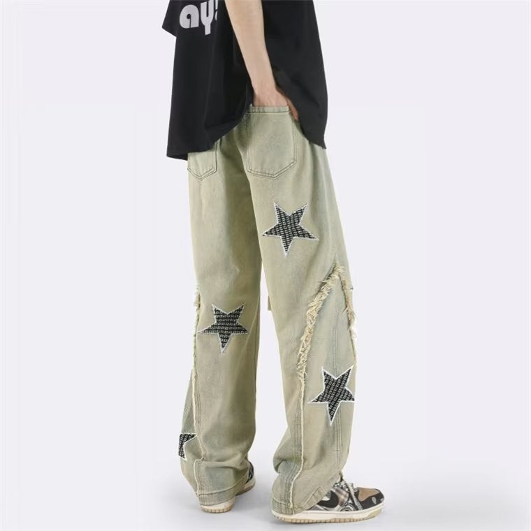 Men Jeans Retro XINGX Baggy Straight Trousers