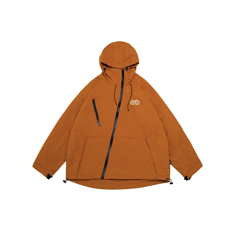 Unisex Jacket Loose Outdoor Hooded Jacket Shell Jacket