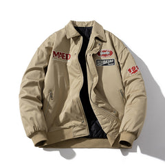 Mens Vintage Jackets Tide brand letter embroidered baseball cotton jacket bomber jacket