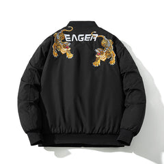 Men Vintage Jackets Trendy Baseball Jacket Flight Jacket Embroidered Cotton Jacket