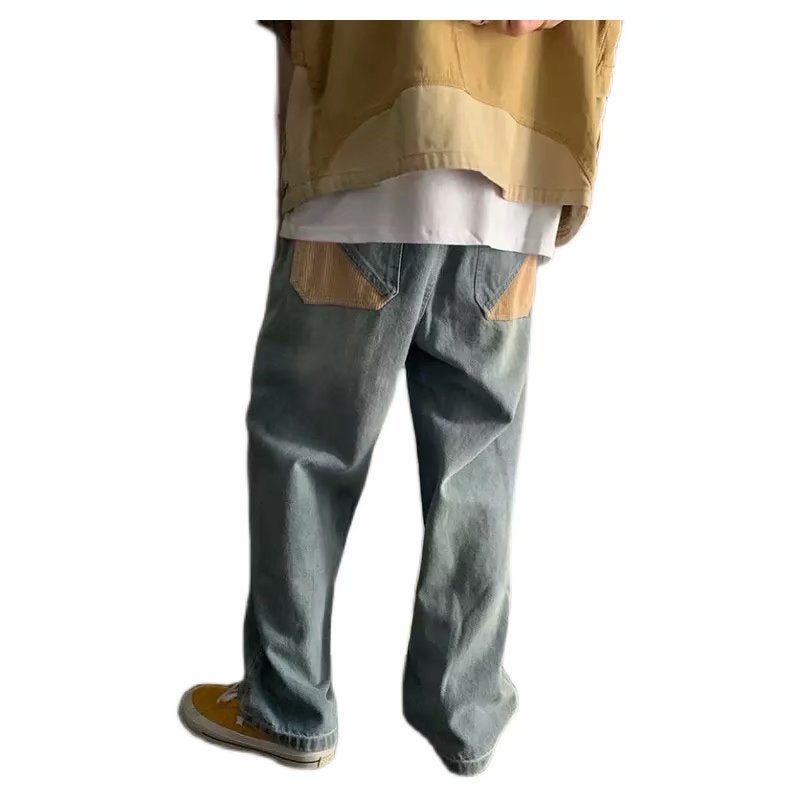 Men Jeans Retro Spring and Autumn Loose Straight Jeans