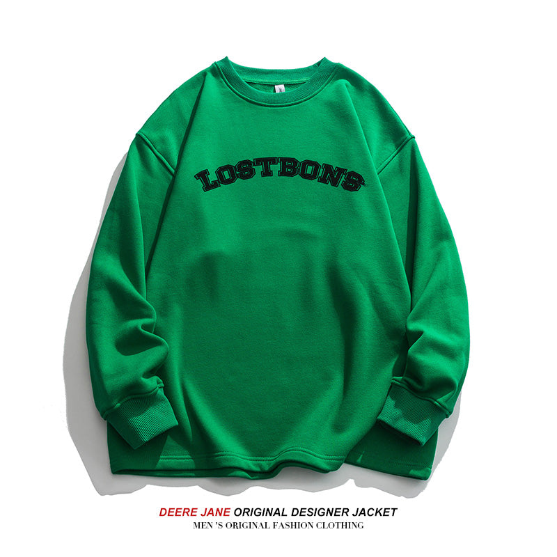 Men Pullover Hoodie Spring Sweater Men American Style Loose All-Match Fashion Spring and Autumn Leisure