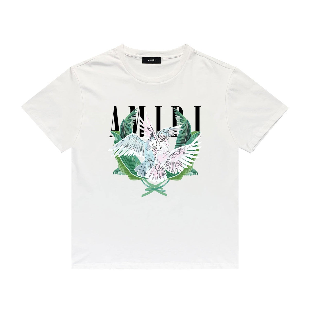 Amiri T Shirt Color Parrot Printing Casual Hip Hop Short Sleeve T-shirt