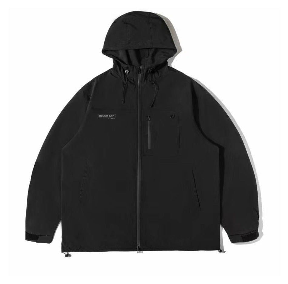 Unisex Jacket Shell Jacket Wind-Resist Tool Wind Hooded Jacket