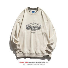 Men Pullover Hoodie Spring American Loose Casual Top