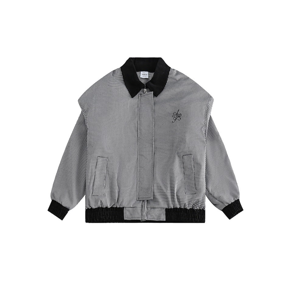 Unisex Jacket Vintage Jacket Women's Loose Houndstooth Jacket