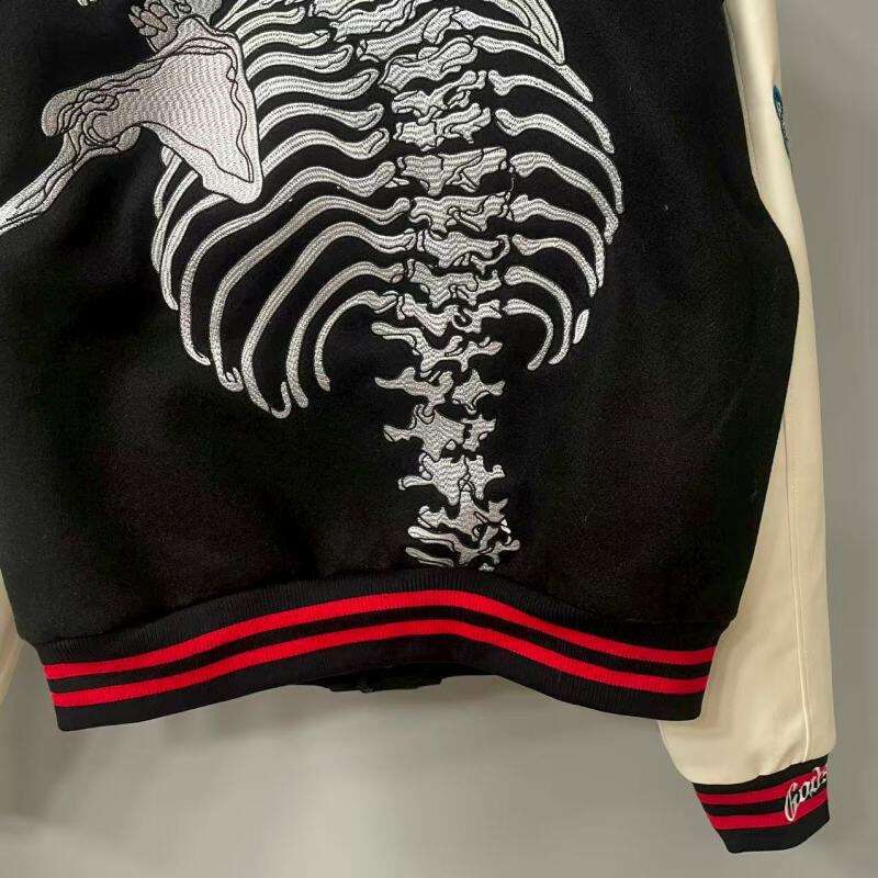 Godspeed Jacket  Baseball Jersey Jacket Embroidered Loose Stand Up Collar