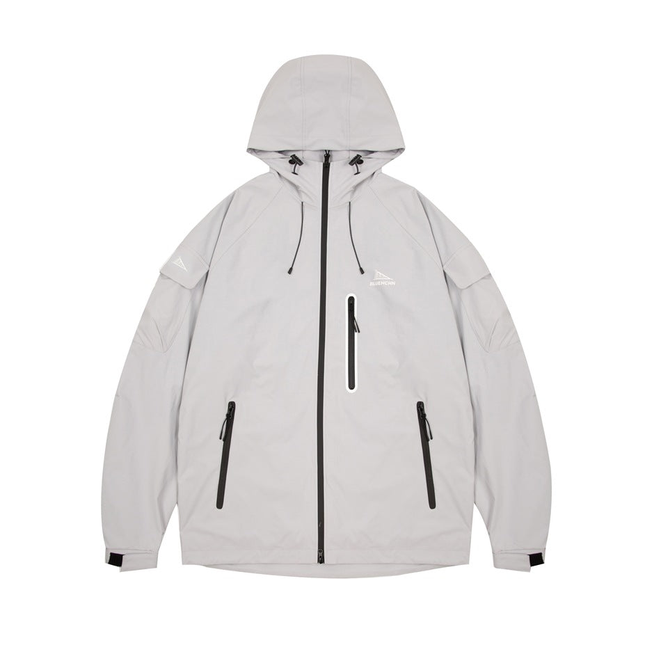 Unisex Jacket Spring and Autumn Mechanical Style Jacket Windproof Tooling Outdoor Jacket Coat
