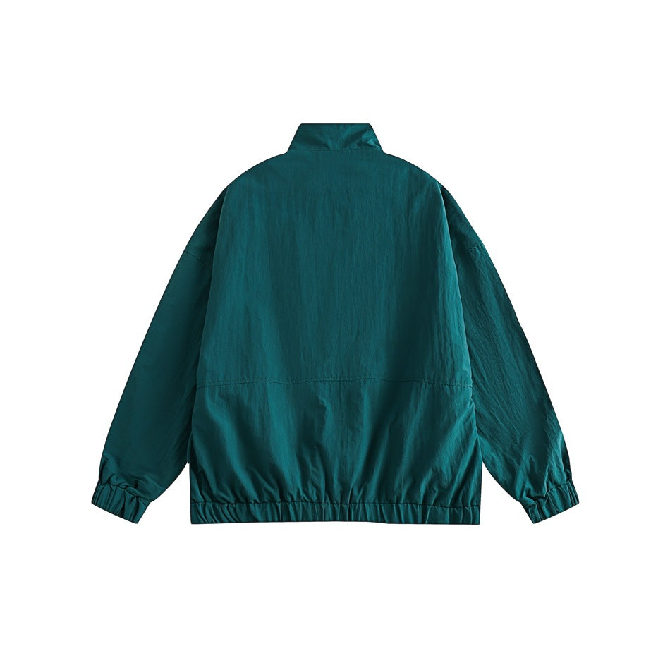 Unisex Jacket Big Pocket Jacket Stand Collar Coat