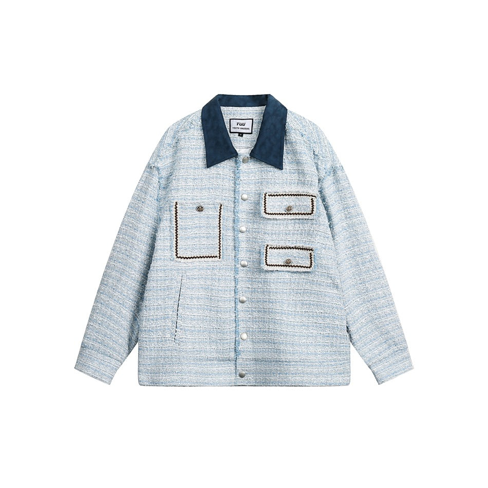 Unisex Jacket Autumn and Winter Retro Lapels Jacket Baggy Coat