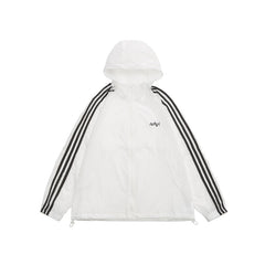 Unisex Jacket Vintage Sports Jacket Loose Hooded Sunscreen Coat