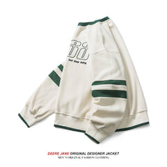 Men Pullover Hoodie Autumn and Winter Stitching Sweater Men's Fashion