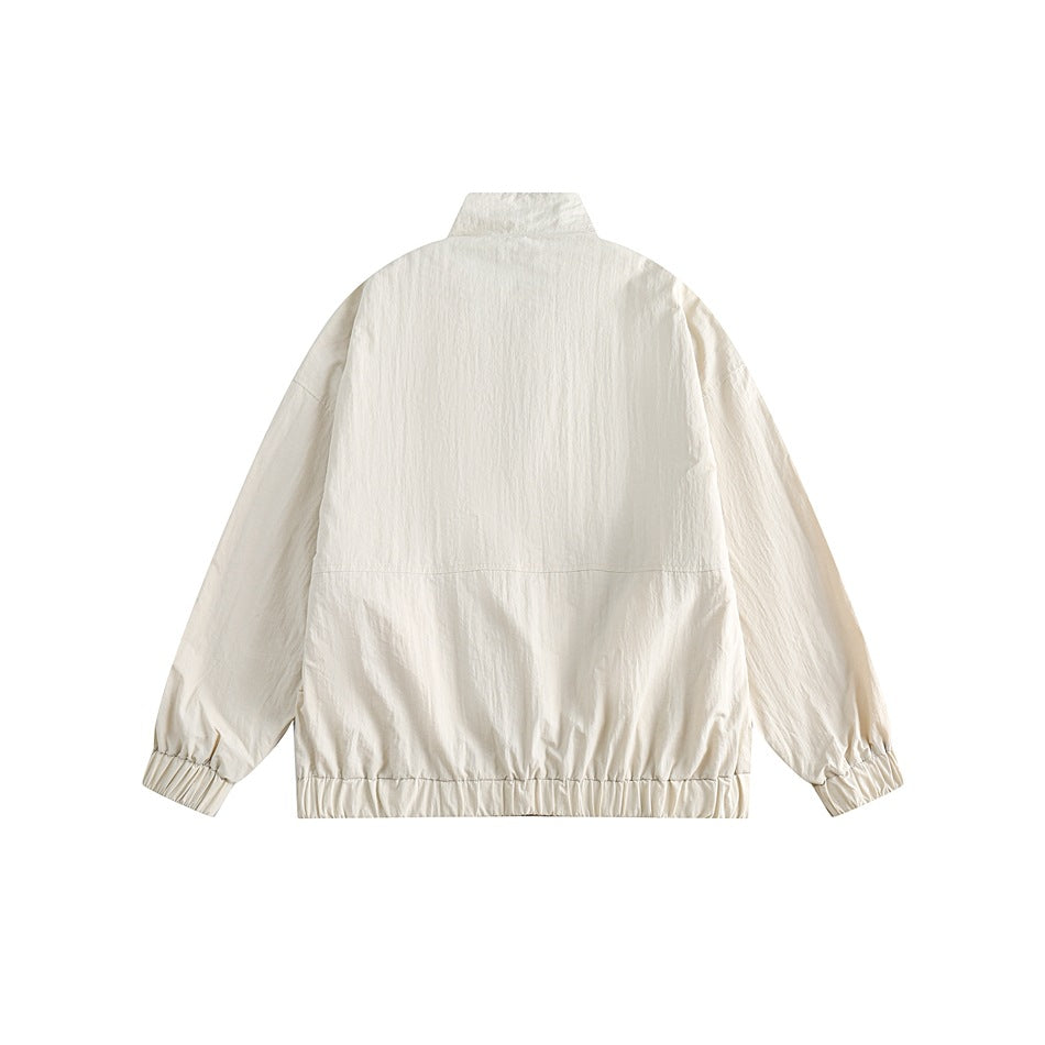 Unisex Jacket Big Pocket Jacket Stand Collar Coat