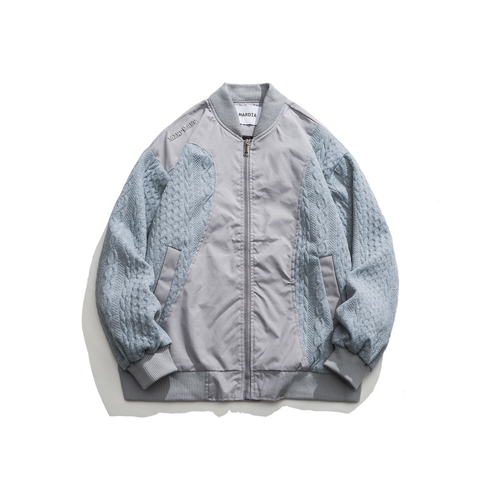Unisex Jacket Autumn Flight Suit Baseball Uniform Retro Stand Collar Loose