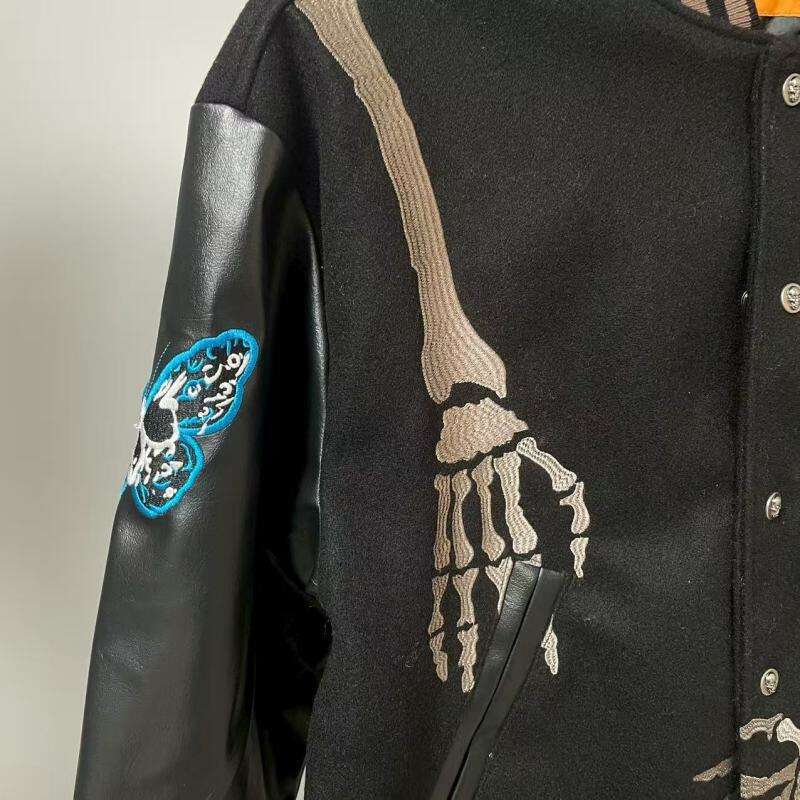 Godspeed Jacket  Baseball Jersey Jacket Embroidered Loose Stand Up Collar