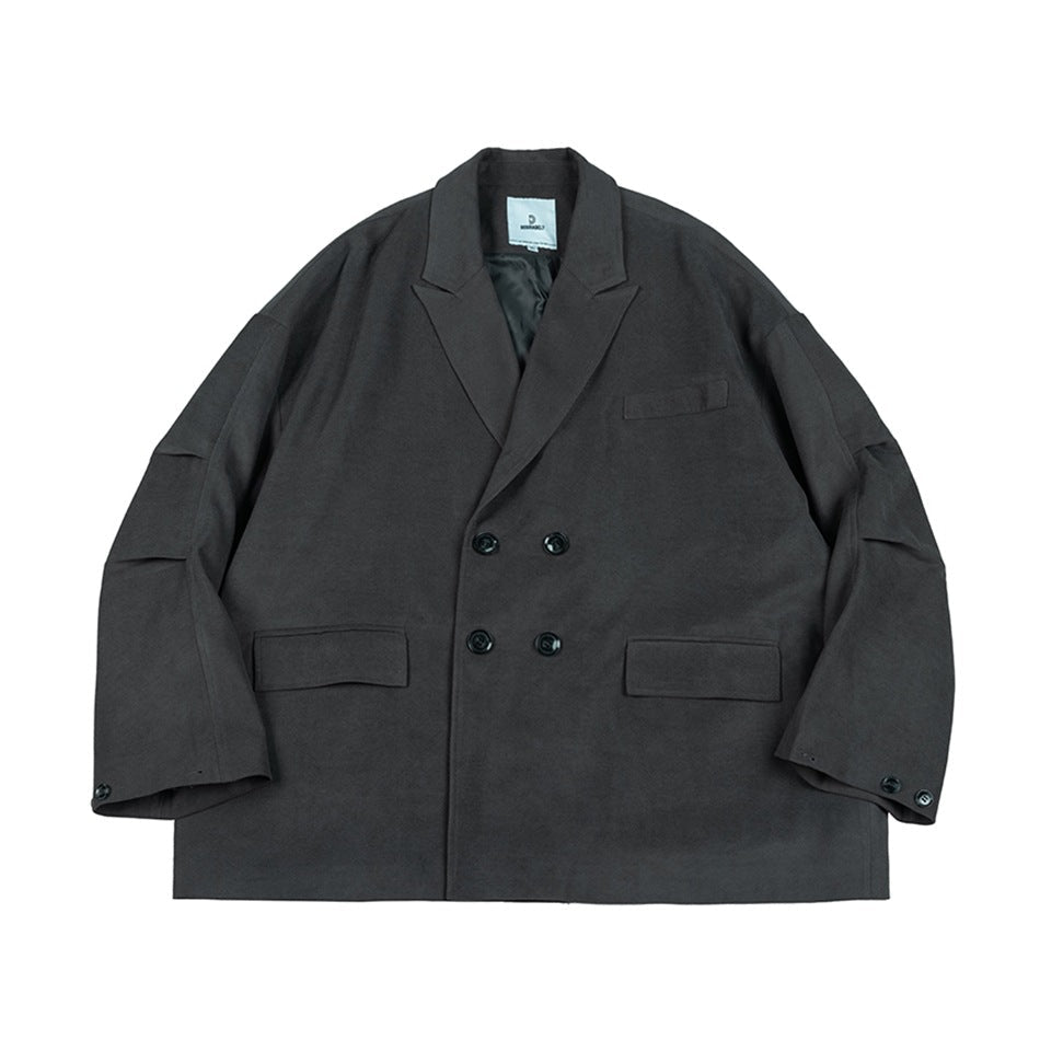 Unisex Jacket Vintage Leisure Suit Corduroy Workwear Jacket Men's Loose Spring and Autumn Coat