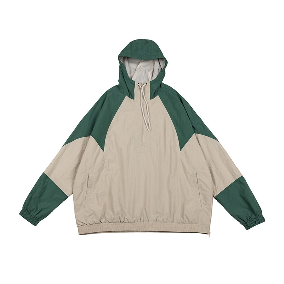 Unisex Jacket Hooded Hooded Jacket Male Splicing Machine Energy Wind Spring and Autumn Coat