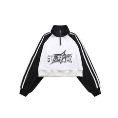 Unisex Jacket Vintage Sports Sweater Jacket Men's and Women's Stand Collar Jacket