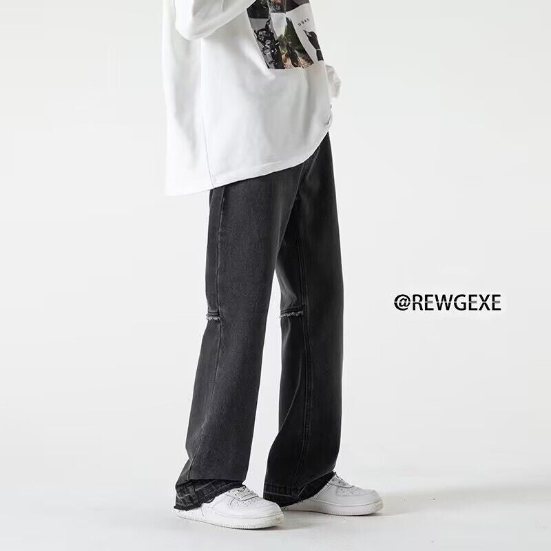 Men Jeans Hiphop Baggy Straight Trousers