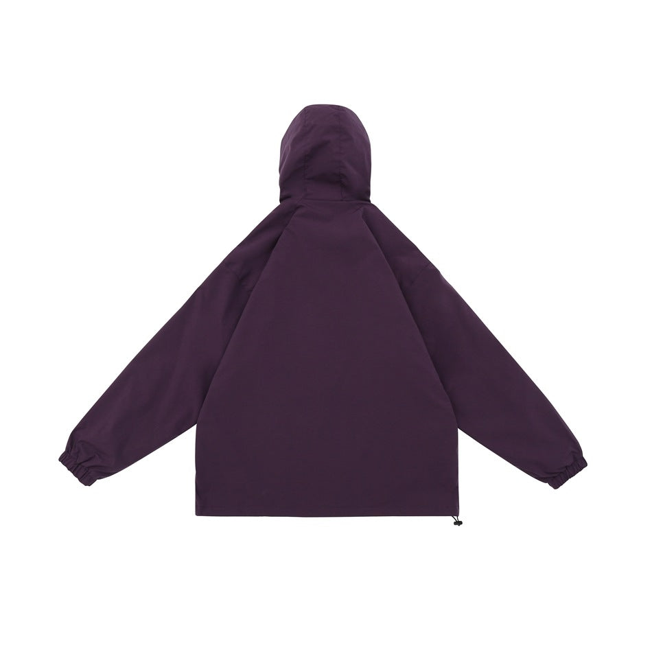 Unisex Jacket Shell Jacket Waterproof Hooded Jacket Men and Women Couple Sports Jacket