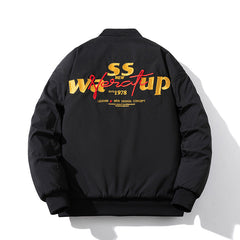 Men Vintage Jackets Autumn and Winter Padded Jacket Embroidered Baseball Suit Padded Suit Flight Suit