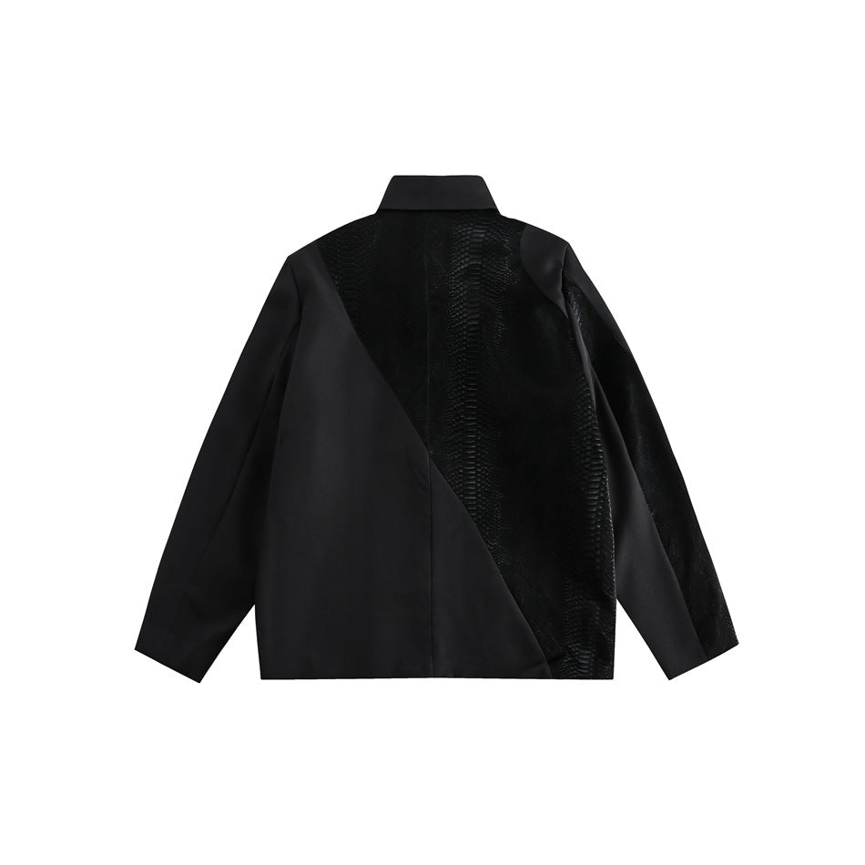 Unisex Jacket Python Stitching Personalized Suit Jacket