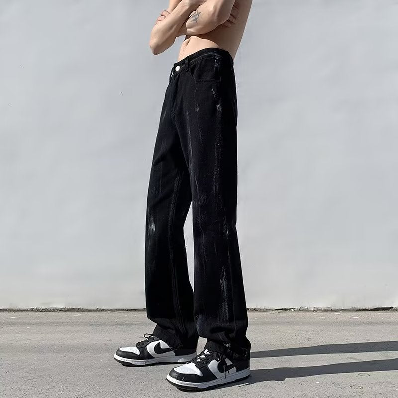 Men Jeans Spring Slim-Fitting Straight-Leg Pants Pants