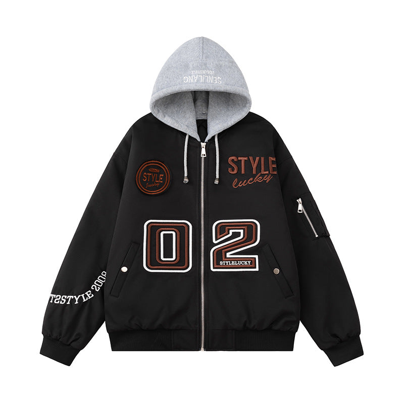 Men Vintage Jackets Baseball Collar Cotton Jacket Casual Warm Baseball Jacket Padded Cotton