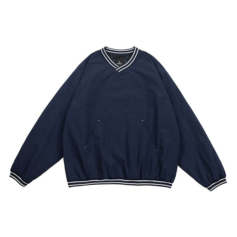 Unisex Jacket Retro Workwear Pullover Jacket Loose Men's Coat