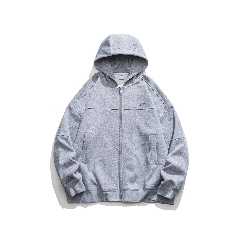 Unisex Jacket Retro Cardigan Hoodie Loose Spring and Autumn Coat