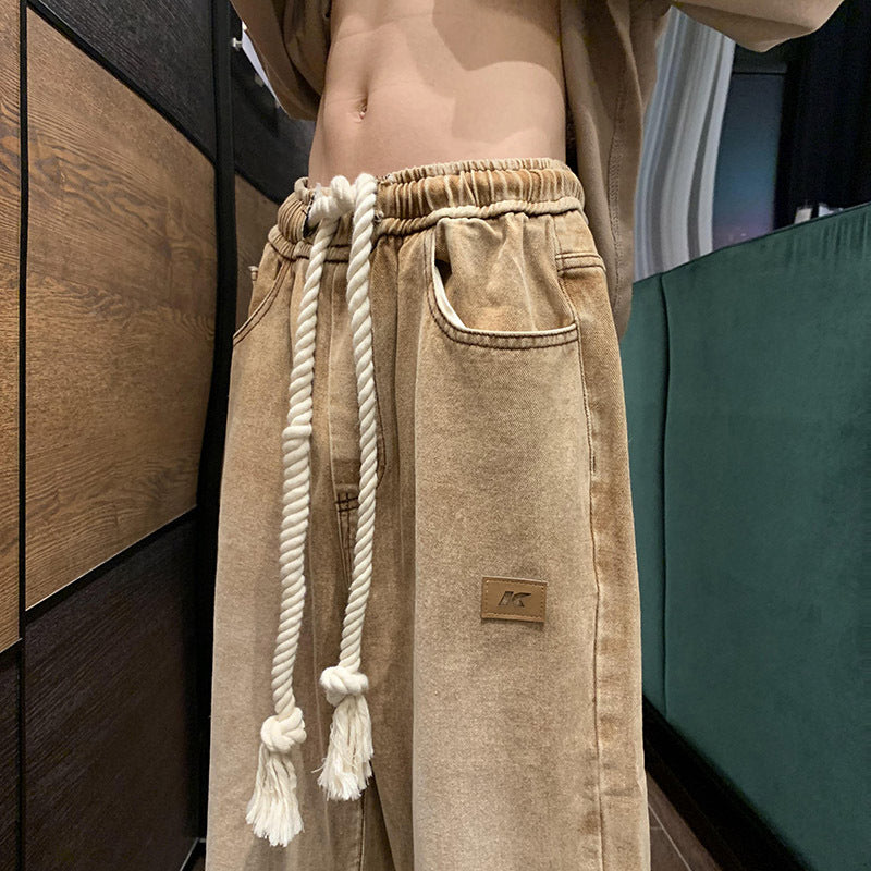 Men Jeans Oversize Straight-Leg Pants